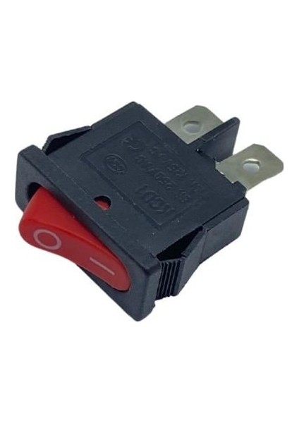 Tuşlu Anahtar Mini Dar Tip Işıksız Kırmızı (On-Off)