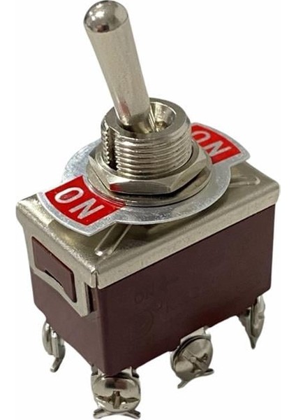 Çıt Çıt Anahtar Tek Tarafa Yaylı On-(On) (6 Uçlu) (Metal) (32*20 Mm)