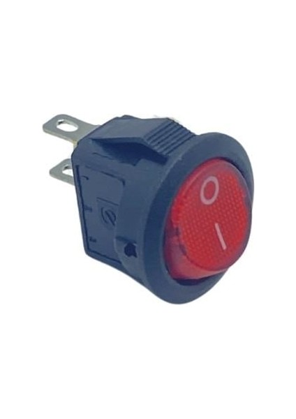 Tuşlu Anahtar Mını Yuvarlak (2 Fiş) (On-Off) (14 Mm)