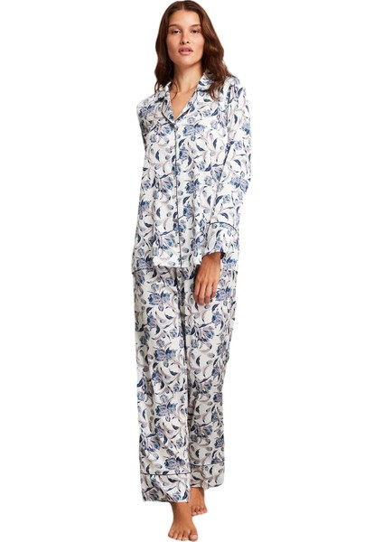 Kadın Desenli Pijama Takım 2029