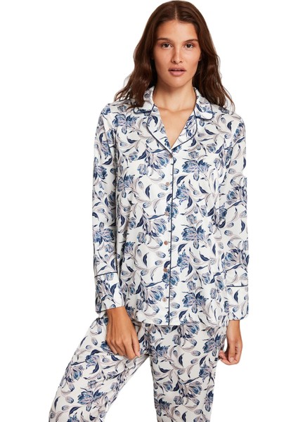 Kadın Desenli Pijama Takım 2029