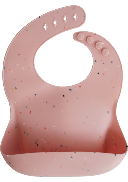 Silikon Önlük - Powder Pink Confetti