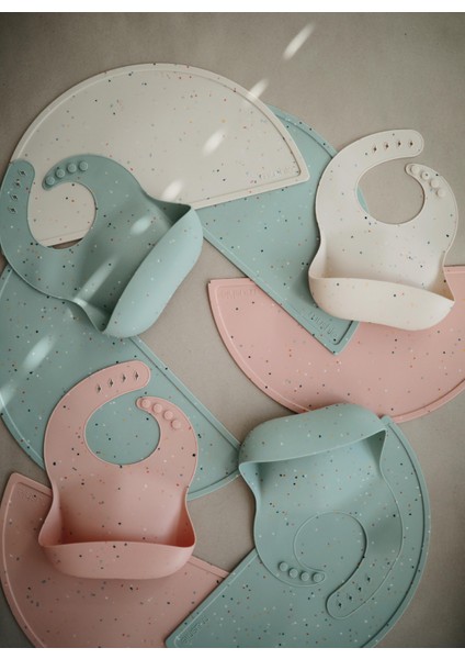 Silikon Önlük - Powder Pink Confetti fiyatları