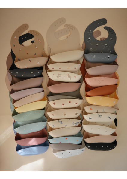 Silikon Önlük - Powder Pink Confetti modelleri