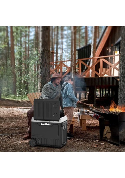 Clk65w 12/24volt 220volt 65 Litre Çift Bölmeli Tekerlekli Outdoor Kompresörlü Oto Buzdolabı/Dondurucu
