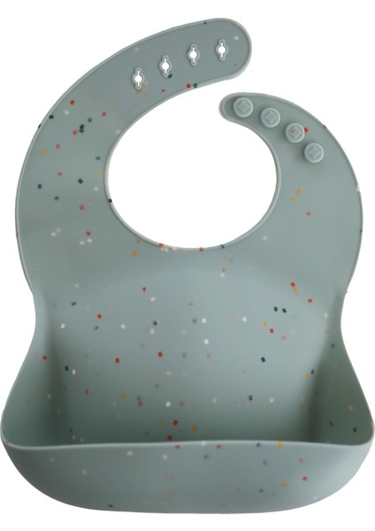 Silikon Önlük - Cambridge Blue Confetti