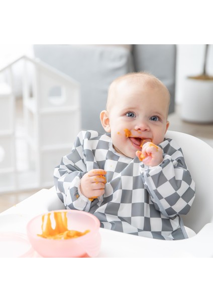 Uzun Kollu Önlük (6-24 Ay) - Charcoal Check fiyatları