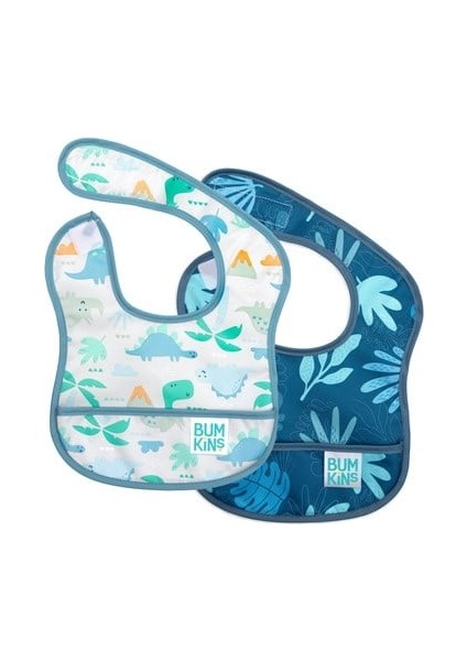 Başlangıç Önlüğü (3-9 Ay) 2li Paket - Dinosaurs & Blue Tropic