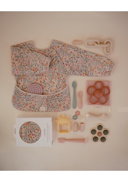 Uzun Kollu Önlük - Pastel Blooms fiyatları