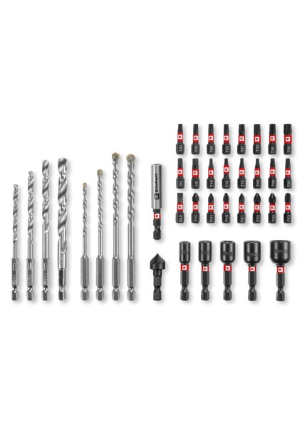 Matkap Uç Bits Seti 39 Parça (Metal, Beton) , M-Box Kutu