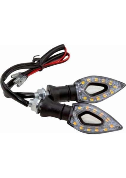 Motosiklet Ledli Üçgen Sinyal [sarı Işık] 2 Adet
