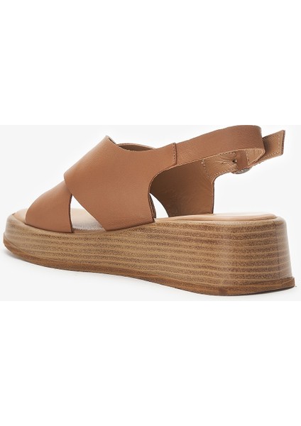 Holly Taba Hakiki Deri Kadın Sandalet modelleri