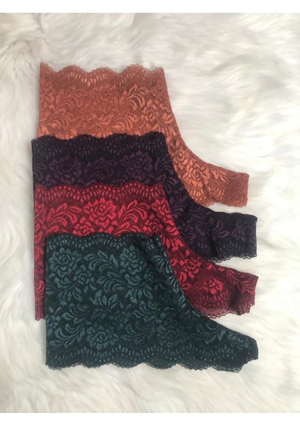 Kadın 4lü Boxer Şort Külot (Bordo Kahverengi Mürdün Yeşil Renk ) modelleri