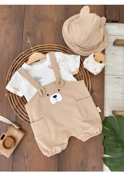 Slopet Tulum Kulaklı Çıtçıtlı Badili Cep Detaylı Erkek Bebek Takım