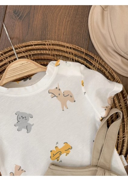 Slopet Tulum Kulaklı Çıtçıtlı Badili Cep Detaylı Erkek Bebek Takım