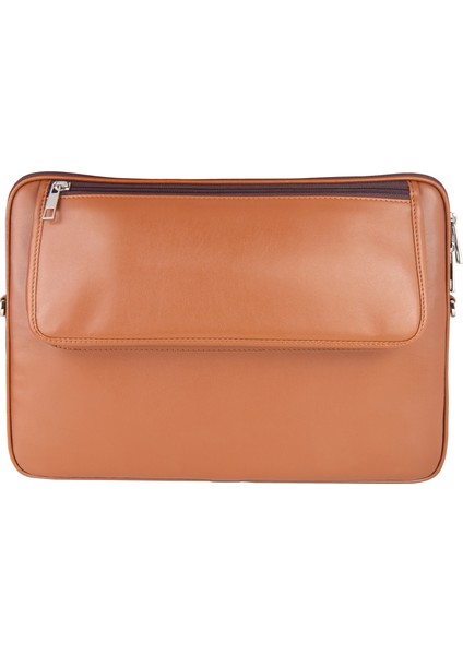 S.Deri Laptop Çantası,Tablet Çantası,13.3'' Inç,n,Omuz ve Valiz Askılı,Aksesuar ve Evrak Cepli,24*34*2 cm.,Taba