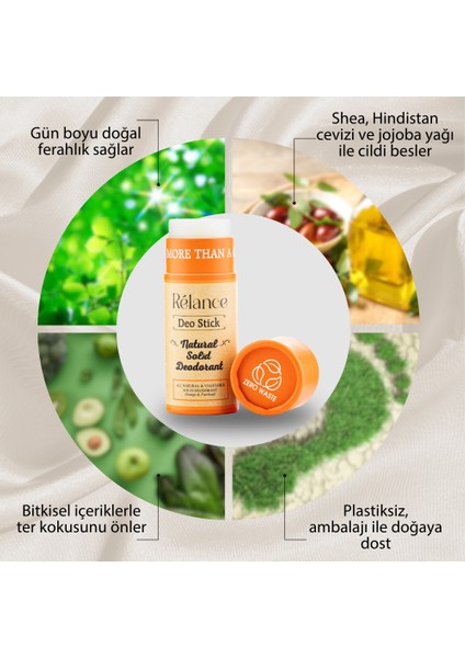 Roll On Deo Balm Stick Orange Doğal Koltuk Altı Deodorant Vegan Unisex 50 g modelleri