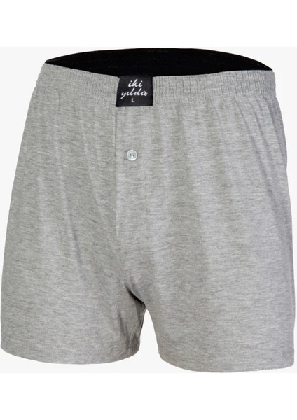 Erkek Siyah %100 Pamuk Penye Boxer