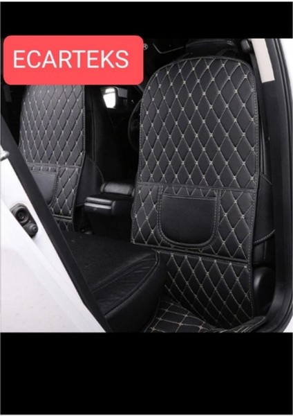 lüks Deri Cepli Araç Koltuk Arkası Organizer Bej modelleri