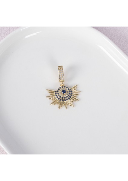 Lacivert Taşlı Çelik Ajda Charm NUR-AC000015