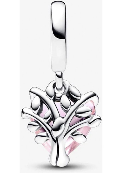 Pembe Aile Ağacı ve Kalp Sallantılı Charm NUR-CM00453 fiyatları