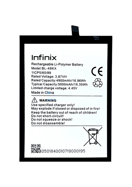 Infinix Note 11 Uyumlu Batarya Pil Sıfır Orijinal