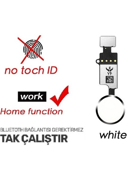 Apple iPhone 7g Home Tuşu (Beyaz)