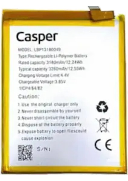 Casper Via A4 Uyumlu Batarya Pil Sıfır Orijinal
