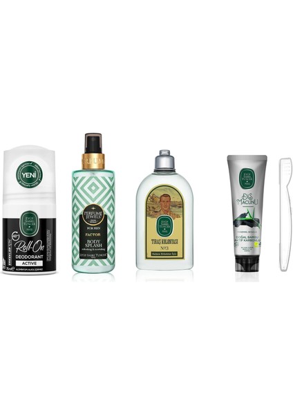 Erkek Bakım Serisi-2 Deodorant, Vücut Spreyi, Traş Kolonyası, Diş Macunu