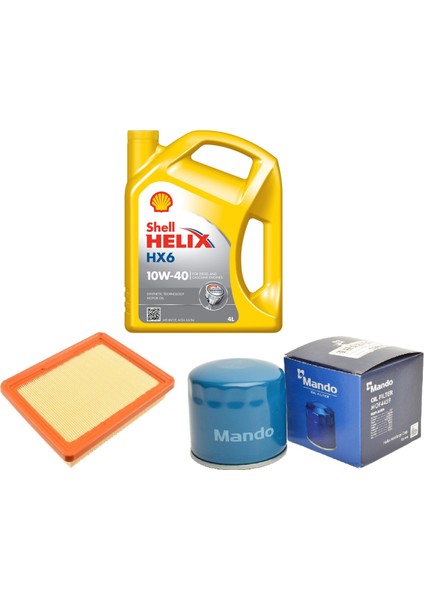 Bakım Seti Hyundaı Accent Yumurta Kasa 1.3 1995-2000 + Shell Helıx Hx6 10W40