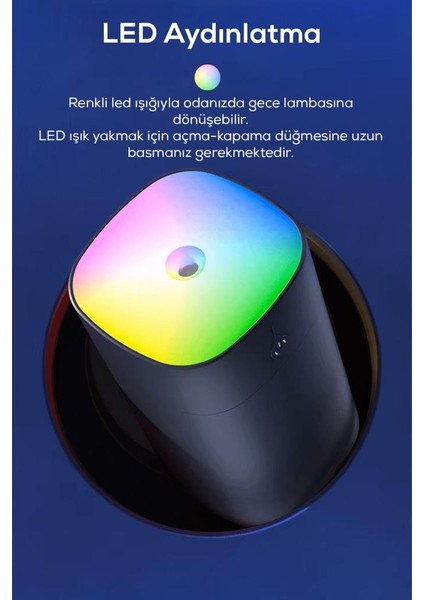 Hava Nemlendirici ve Rgb Işıklı Buhar Makinesi 400ML fırsatları