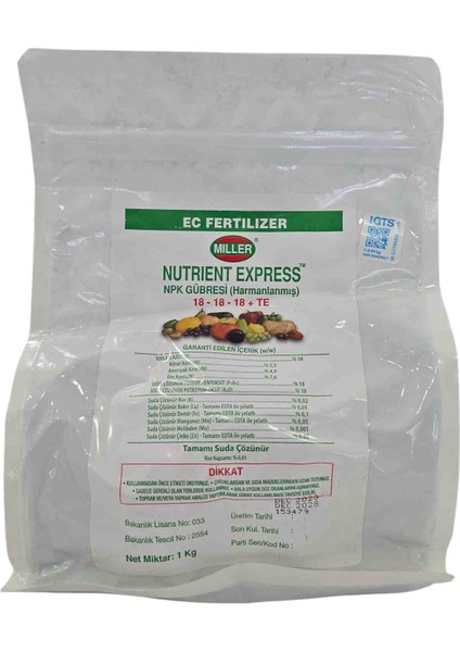 Nutrıent Express (18-18-18+Te) 1kg