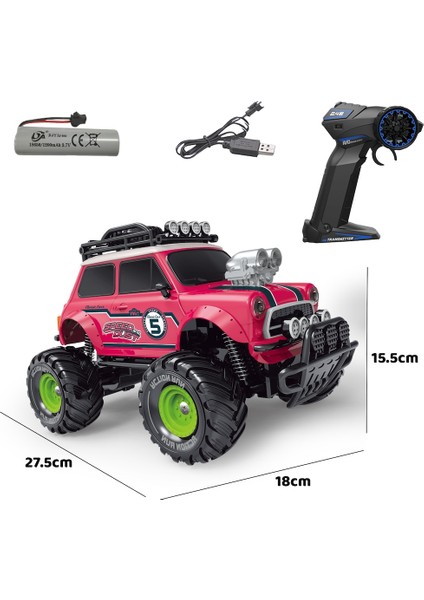 Uzaktan Kumandalı Full Fonksiyon 1:18 Şarjlı 2.4g Sevimli Off-Road Mini Araba