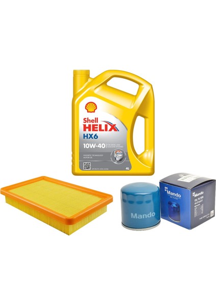 Bakım Seti Hyundaı Accent Yumurta Kasa 1.5 1995-2000 + Shell Helıx Hx6 10W40