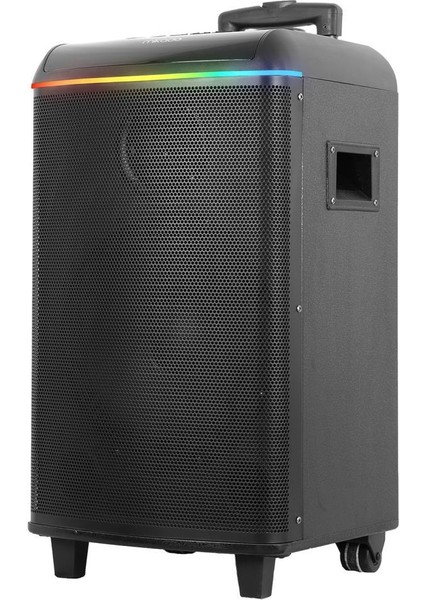 MD-90BT Bykalite Boomer 80W 2 Adet Uhf Mikrofonlu Usb+Tf+Aux+ Bluetooth Destekli Siyah Profesyonel Ses Sistemi