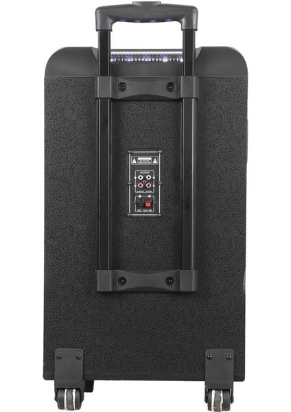 MD-90BT Bykalite Boomer 80W 2 Adet Uhf Mikrofonlu Usb+Tf+Aux+ Bluetooth Destekli Siyah Profesyonel Ses Sistemi