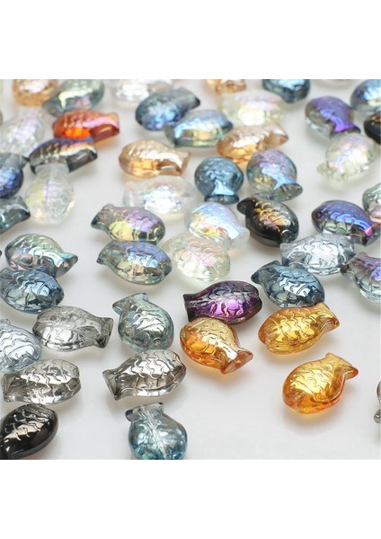 60 Adet Kristal Kolye Balık Şekli 10X14MM Cam Boncuk Takı Tedarikçisi (Yurt Dışından)