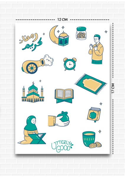 Ramazan Temalı 5'li Sticker Seti | Bullet Journal | Notebook | Ajanda | Scrapbook Için Uygun Set