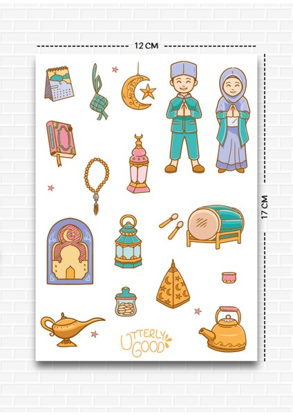 Ramazan Temalı 5'li Sticker Seti | Bullet Journal | Notebook | Ajanda | Scrapbook Için Uygun Set