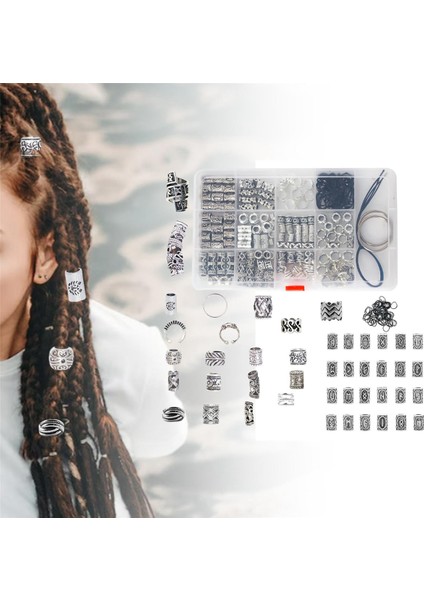 180 Parça Karışık Dreadlock Boncuk (Yurt Dışından)