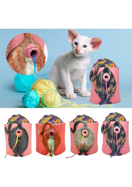 Delikli Iplikli Kedi Iplik Kase Sanat Eseri Tığ Örgü Sepeti C (Yurt Dışından) fiyatları