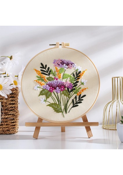Yeni Başlayanlar Için 5 Set Nakış Seti Çiçek Deseni ve Araçlar Dahil (Yurt Dışından)