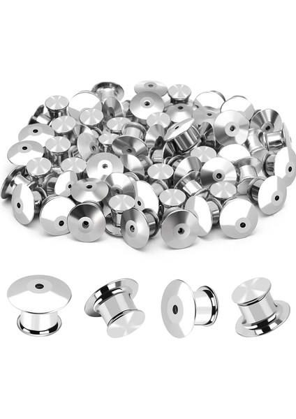60 Adet Kilitli Pin Arkası Metal Pin Desteği Broş Emaye Yakası Için (Yurt Dışından)