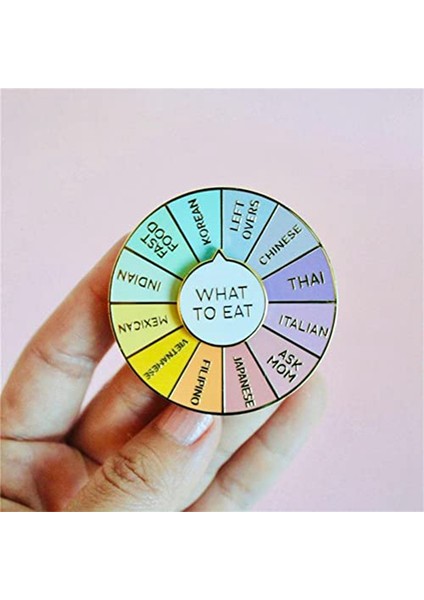 3 Adet Broş Döndürülebilir 1 Adet Ne Yenir Pin Foodie Interactive 1 Adet (Yurt Dışından)