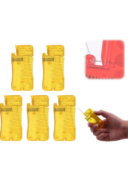 El Dikişi Için Otomatik Iğne Geçirici Sarı 5 Adet (Yurt Dışından) fırsatları