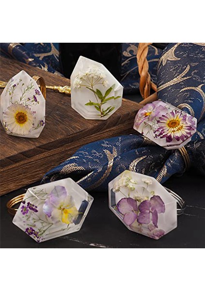 Reçine Kalıpları 24 Parça Set 12 Parça Geometrik Değerli Taş Silikon Kalıpları (Yurt Dışından)