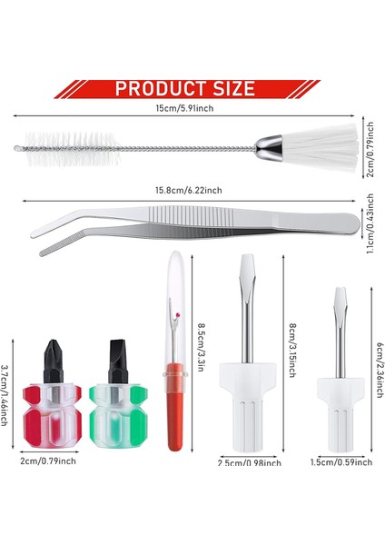 Dikiş Makinesi Temizleme Seti 8 Parça Tamir Makinesi Dikiş Aletleri (Yurt Dışından) modelleri