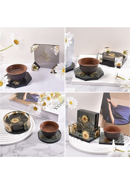 15 Adet Bardak Altlığı Reçine Kalıpları Silikon Bardak Altlığı Kalıpları (Yurt Dışından)