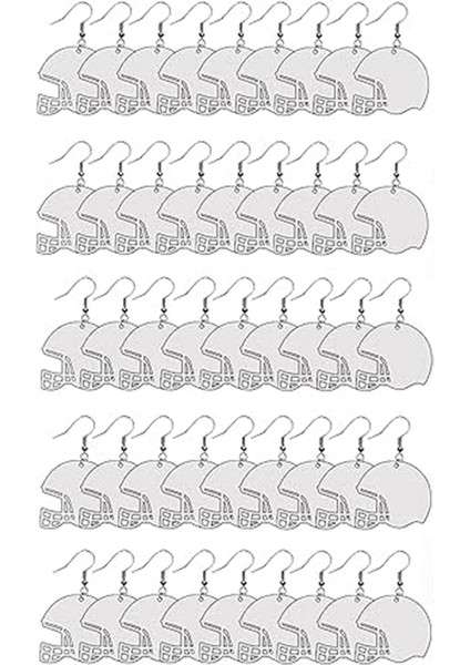48PC Süblimasyon Küpe Boşlukları Mdf Süblimasyon Futbol Küpeleri Için (Yurt Dışından)