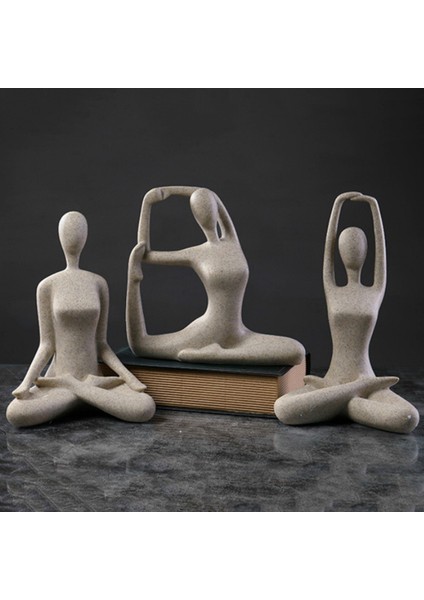 Yoga Pozu Heykel Figürü Nordics Oturma Odası Ev Dekorasyonu B (Yurt Dışından) modelleri